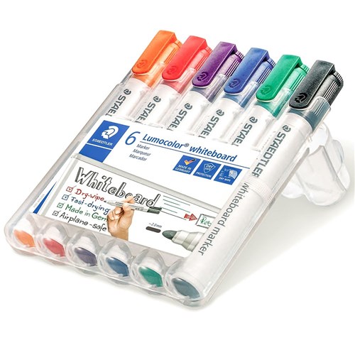 ZSD351 WP6 STAEDTLER Lumocolor Whiteboard Marker Bullet 2mm Asst
